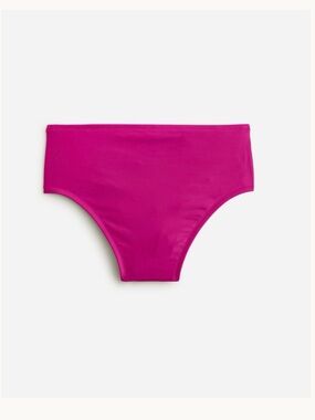 J Crew High-Rise Bikini Bottom, Fuschia, Large
